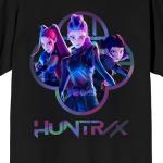 Kpop Demon Hunters Huntrix Capture Color Adult Black Crew Neck Short Sleeve T-Shirt-Large