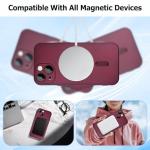 ankofave Magnetic case for iPhone 13 Phone Case for Women/Men, Matte Luxury Soft Metallic Luster Design with Camera Lens Protector, Compatible with Magsafe Case for iPhone 13 6.1"-Wine Red