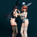 Black Bunny Aoi & White Bunny Summer Bud Figure Original Character 1/6 Scale PVC Anime Pre-Painted Complete Figureine (Black Bunny Aoi)