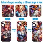 TNOLTK 3D iPh 14 Case Anime Motion Anime Phone Case Shockproof Soft TPU Anti-Scratch Non-Slip Japanese Manga Case for iPh 14