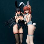 Black Bunny Aoi & White Bunny Summer Bud Figure Original Character 1/6 Scale PVC Anime Pre-Painted Complete Figureine (Black Bunny Aoi)