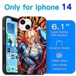 TNOLTK 3D iPh 14 Case Anime Motion Anime Phone Case Shockproof Soft TPU Anti-Scratch Non-Slip Japanese Manga Case for iPh 14