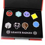 Gym Badges: Kanto Johto Hoenn Sinnoh Unova Kalos League Region Orange Islands Pins Brooches All New in Box Set Gift (Johto Box Set)