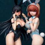 Black Bunny Aoi & White Bunny Summer Bud Figure Original Character 1/6 Scale PVC Anime Pre-Painted Complete Figureine (Black Bunny Aoi)