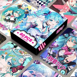 92Pcs/Set Anime Hatsune Miku Lomo Card Kawaii Photocard HD Print Cartoon Photo Card Game Fans Collection Toy Kids Birthday Gift