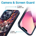 TNOLTK 3D iPh 14 Case Anime Motion Anime Phone Case Shockproof Soft TPU Anti-Scratch Non-Slip Japanese Manga Case for iPh 14