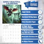 2026 Cryptids Monthly Wall Calendar | Monsters Gift Calendar 2025-2026