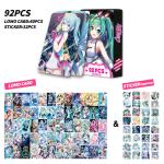 92Pcs/Set Anime Hatsune Miku Lomo Card Kawaii Photocard HD Print Cartoon Photo Card Game Fans Collection Toy Kids Birthday Gift