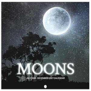 2025 Anime Calendar with Moon Phases & Large Blocks