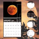 2025 Anime Calendar with Moon Phases & Large Blocks