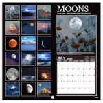 2025 Anime Calendar with Moon Phases & Large Blocks