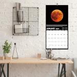 2025 Anime Calendar with Moon Phases & Large Blocks