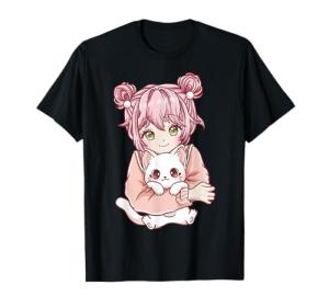 Kawaii Anime Cat Girl T-Shirt