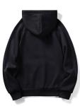 Floerns Men's Black Graphic Hoodie Pullover L