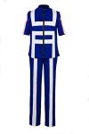 ZEROGOO Anime Mha Bnha Cosplay Costume Uniform Outfit with 3 Keychains Halloween (Blue, Medium)
