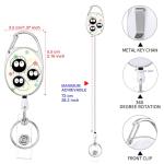 Pounchi Soot Sprite Retractable Badge Reels (2 Pack) with Cute Name Tag Badge Holder (2 Pack) Cute Anime ID Badge Holders Nursing Badge Reel Badge Clip Gifts for Teens Kids