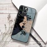 Satoru_Gojo JJK Manga-Themed Tempered Glass Silicone Case - Fashion Anime Role Artwork Design Phone Shell for iPhone 16 Pro Max