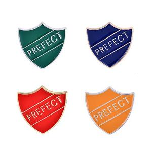Ximimark 4 PCS 4 Colors Personality Prefect Letter Cartoon Enamel Metal Pin Jewelry Fashion Badge Brooch Women Men Set Pins Gift