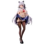 LUNK Anime Alvina-cha Figure Illustration Girl Alvina-chan Action Figurine 24cm Cute Cat Anime Girl Figure Statue Collections Gifts for Fans