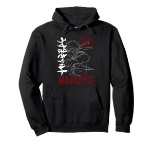 Naruto with Kunai Kanji Pullover Hoodie
