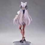 LUNK Anime Alvina-cha Figure Illustration Girl Alvina-chan Action Figurine 24cm Cute Cat Anime Girl Figure Statue Collections Gifts for Fans