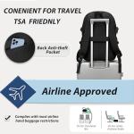 Caoroky knight College School Bag for Men Women Laptop Backpack 15.6 Inch Anti Theft Travel Daypack Large Elementary Middle High Bookbags for Teens Girls Boys Students-Medium，black