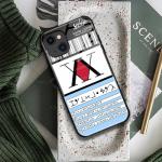 Hunter HxH License Anime Unique Glossy Phone Case for iPhone 13, Manga Aesthetics Art Glass Lightweight Slim Protective Shell