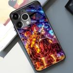Akatxezy Tanjiro, Inosuke and Zen'itsu Glossy Phone Case for Anime Fans - Glass Silicone Cover, Manga Design Character Shell for iPhone 13