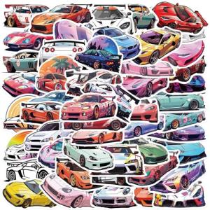 50Pcs American Cartoon Cars Stickers for Kids Animation Cars Stickers Classic Cartoon Anime Stickers for Laptops, Computers, Water Bottles (Cars)