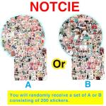 Pounchi Spy Anime Stickers (200 Pcs) Cute Anime Stickers Merchandise Gifts for Party Supplies Decorations Laptop Water Bottle Vinyl Stickers for Teens Kids