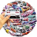 50Pcs American Cartoon Cars Stickers for Kids Animation Cars Stickers Classic Cartoon Anime Stickers for Laptops, Computers, Water Bottles (Cars)