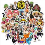 50Pcs One Anime Piece Sticker for Kids, Cute Cartoon Waterproof Vinyl Stickers for Adult Teen Girl Student Water Bottle Laptop Phone Computer Guitar Notebook Skateboard Travel Case Scrapbook Helmet