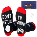 Kelool Do Not Disturb I'm Gaming Socks,Valentines Day Socks Gifts for Him Teens,Mens Teen Boys Gift Ideas,Boys Valentine Gifts for Men Him Teens Gamer,Easter Basket Stuffers