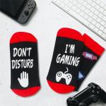 Kelool Do Not Disturb I'm Gaming Socks,Valentines Day Socks Gifts for Him Teens,Mens Teen Boys Gift Ideas,Boys Valentine Gifts for Men Him Teens Gamer,Easter Basket Stuffers