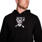 Bioworld One Piece Monkey D. Luffy Men's Black Long Sleeve Hooded Sweatshirt-Large