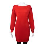 COLSA Women Cosplay Costume Anime Red Sweater Uniform Halloween Outfits Full Set With Earring(XL, Yor)