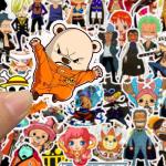 50Pcs One Anime Piece Sticker for Kids, Cute Cartoon Waterproof Vinyl Stickers for Adult Teen Girl Student Water Bottle Laptop Phone Computer Guitar Notebook Skateboard Travel Case Scrapbook Helmet