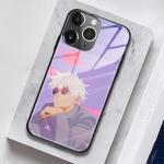 Akatxezy Cute Satoru_Gojo JJK Limited Edition Anime Glass Phone Case - Glossy Silicone Cover, Unique Manga Design Shell for iPhone 15
