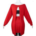 COLSA Women Cosplay Costume Anime Red Sweater Uniform Halloween Outfits Full Set With Earring(XL, Yor)