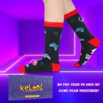 Kelool Do Not Disturb I'm Gaming Socks,Valentines Day Socks Gifts for Him Teens,Mens Teen Boys Gift Ideas,Boys Valentine Gifts for Men Him Teens Gamer,Easter Basket Stuffers