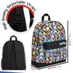 Pokemon Backpack for Kids Teens Boys Girls Pikachu Anime Bookbag Daypack Bag School Sports Gifts for Kids (Multi AOP)