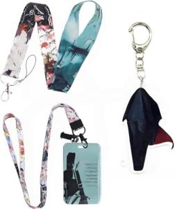 Kawaii Anime Family Badge Card Holder Set