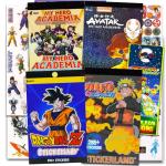 Mega Anime Sticker Set for Teens - Bundle with 900+ Anime Stickers Featuring Naruto, Dragon Ball, Avatar, and My Hero Academia | Bulk Anime Stickers