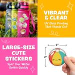 Cute Stickers for Kids - Kawaii Water Bottle Stickers for Teens - 108pc Sticker Pack - Waterproof Vinyl Stickers for Water Bottles, Scrapbook, Laptops, Etc.
