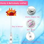 Funny Badge Reel - Cute Anime Badge Reel Nurse ID Tag Holder Retractable with Alligator Clip for Pediatric Peds Nursing Student RN Medical Assistant Office