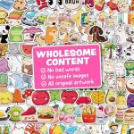 Cute Stickers for Kids - Kawaii Water Bottle Stickers for Teens - 108pc Sticker Pack - Waterproof Vinyl Stickers for Water Bottles, Scrapbook, Laptops, Etc.