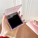 Compatible with Samsung Galaxy Z Flip 7 Case, PC Shell Funny Mobile Phone Design Cute Anime Shockproof Protective Cover for ZFlip 7 for Woman Pink