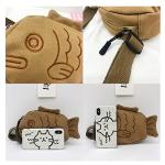 BXCNCKD Cute cartoon fish canvas messenger bag embroidered girl messenger bag
