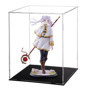 MABAIUDE Frieren Figure Statue with Acrylic Display Case, 23cm Frieren Action Figure 1/7 Scale Anime Figurine Model, PVC Desktop Display Decoration Gifts for Fans
