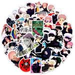 50Pcs Manga Jujutsu Kaisen Stickers Mixed Pack Hot Cartoon Anime Stickers Decorative Sticker for Kids Teens Adults Waterproof Sticker for Water Bottle Laptop (Zs)